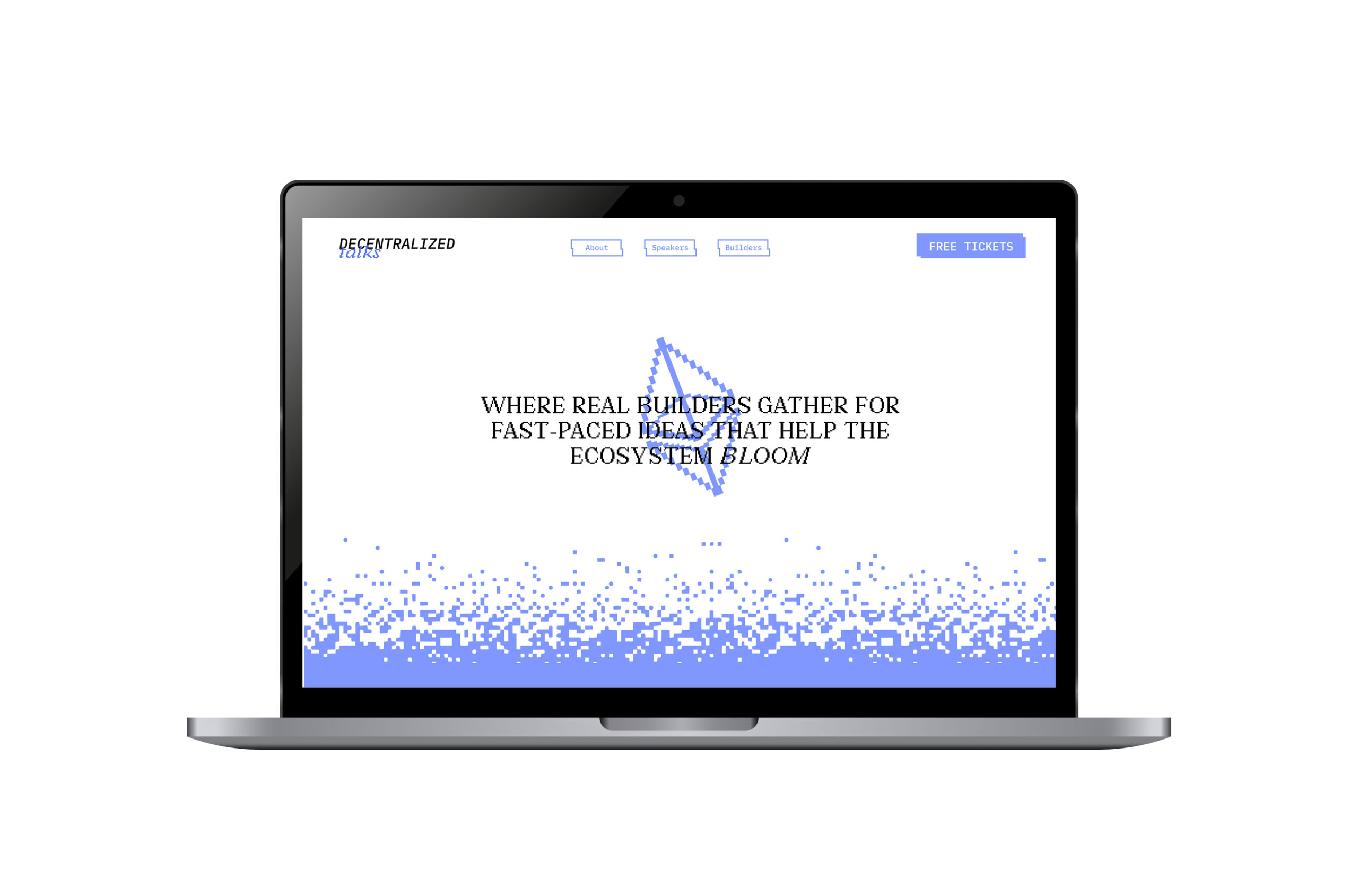 Decentralized Talks — website on a laptop
