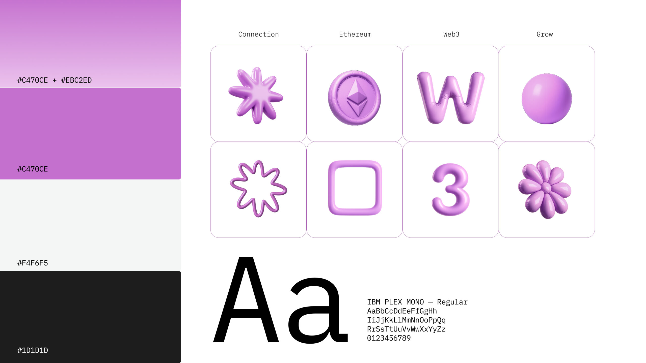 DevConnectHer — color palette, icon set and typography