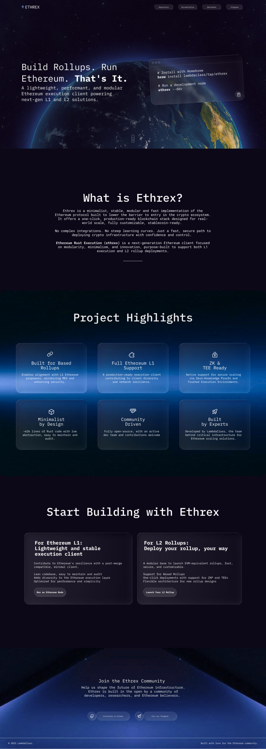 Etherex — full homepage